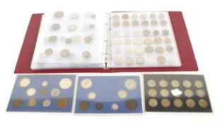 A collection of 19th and 20th century silver and copper world coins,
