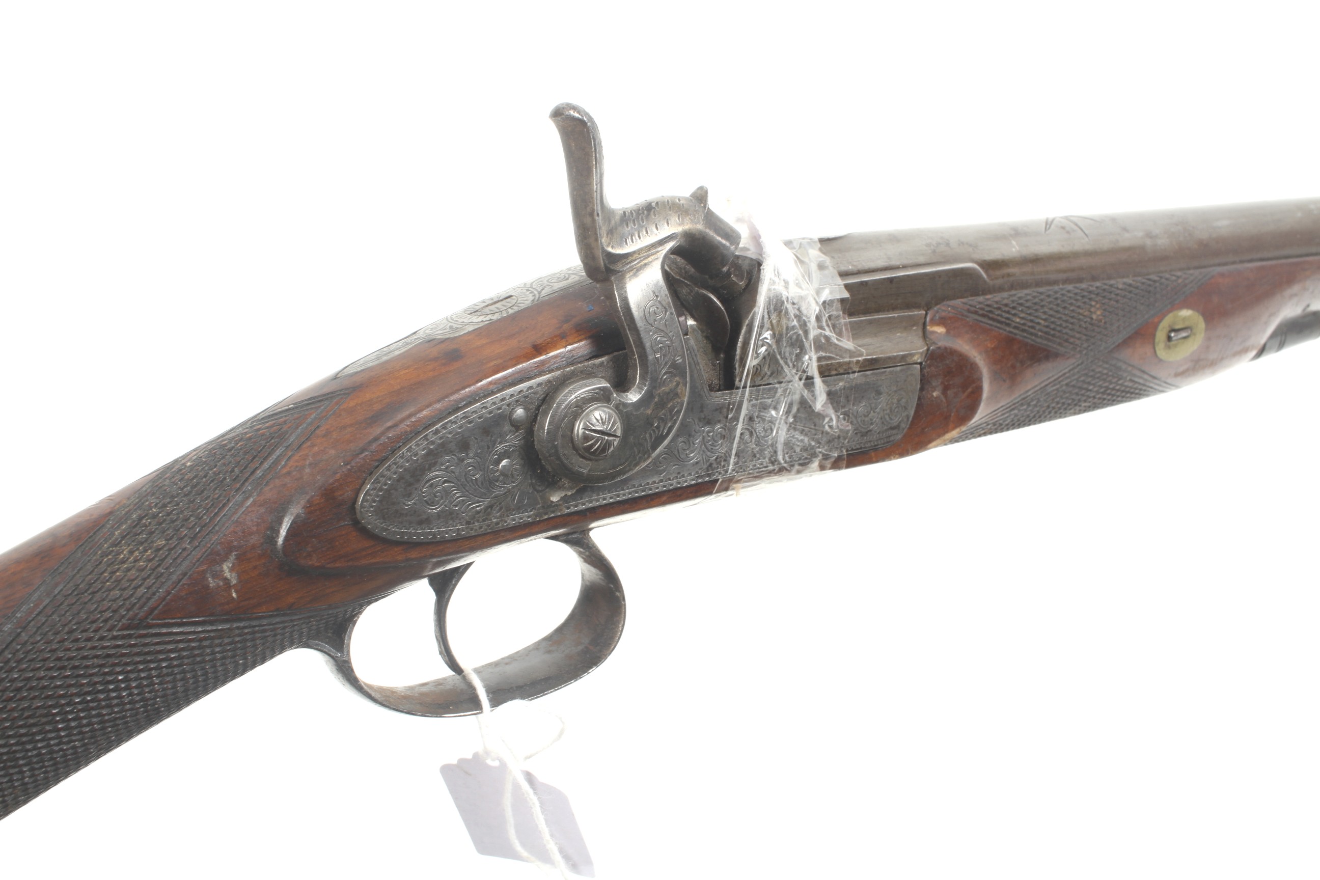 A circa 1860 English single barrel muzzle loading shotgun. - Image 3 of 3