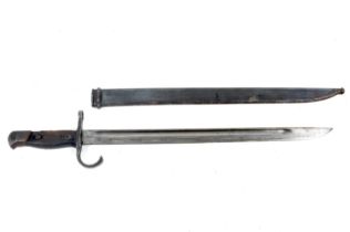 A Japanese WWII Arasaki bayonet. Blade length 39.