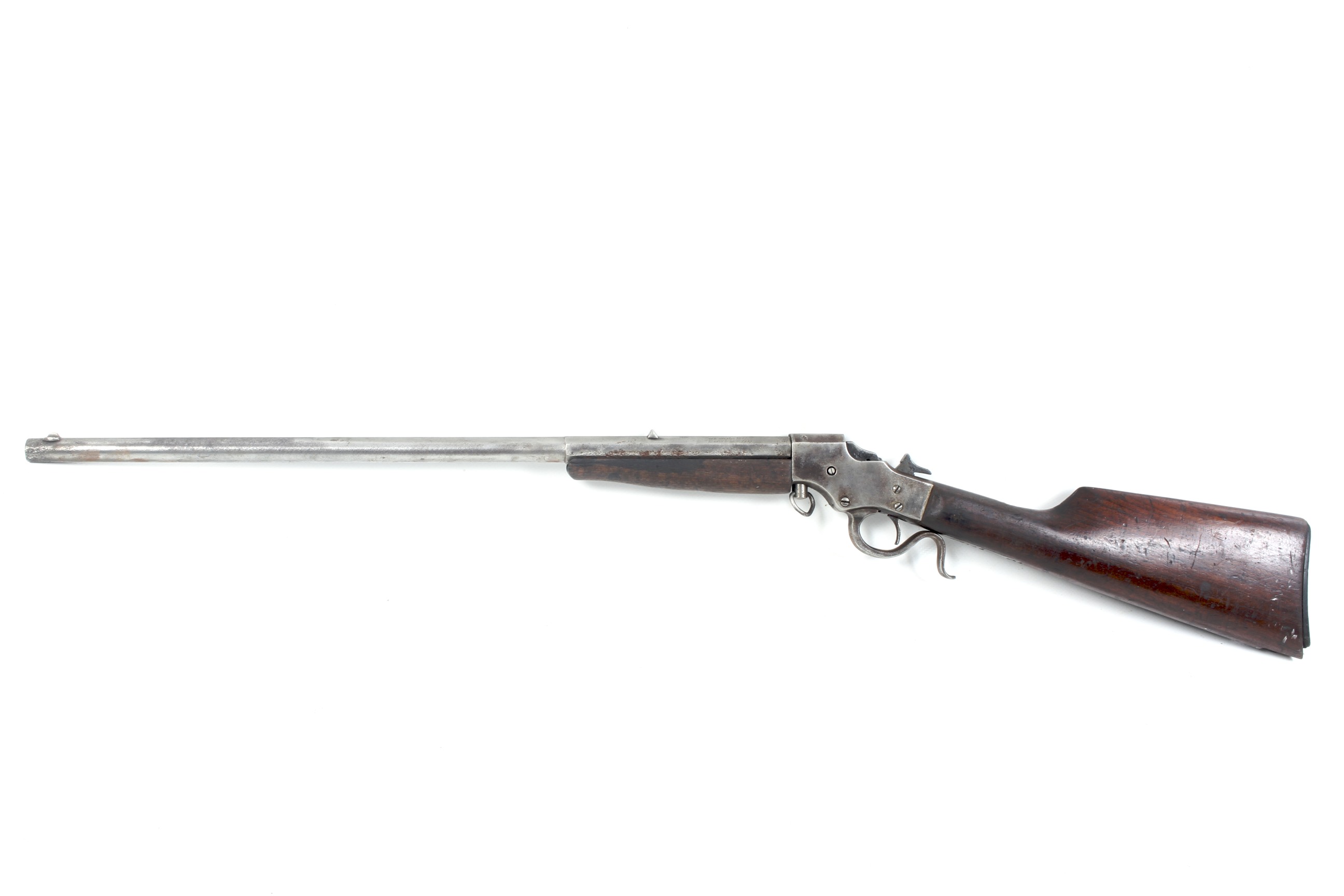 A J Stevens AT & C Chicopee Falls Mass USA falling block type rifle. - Image 3 of 15