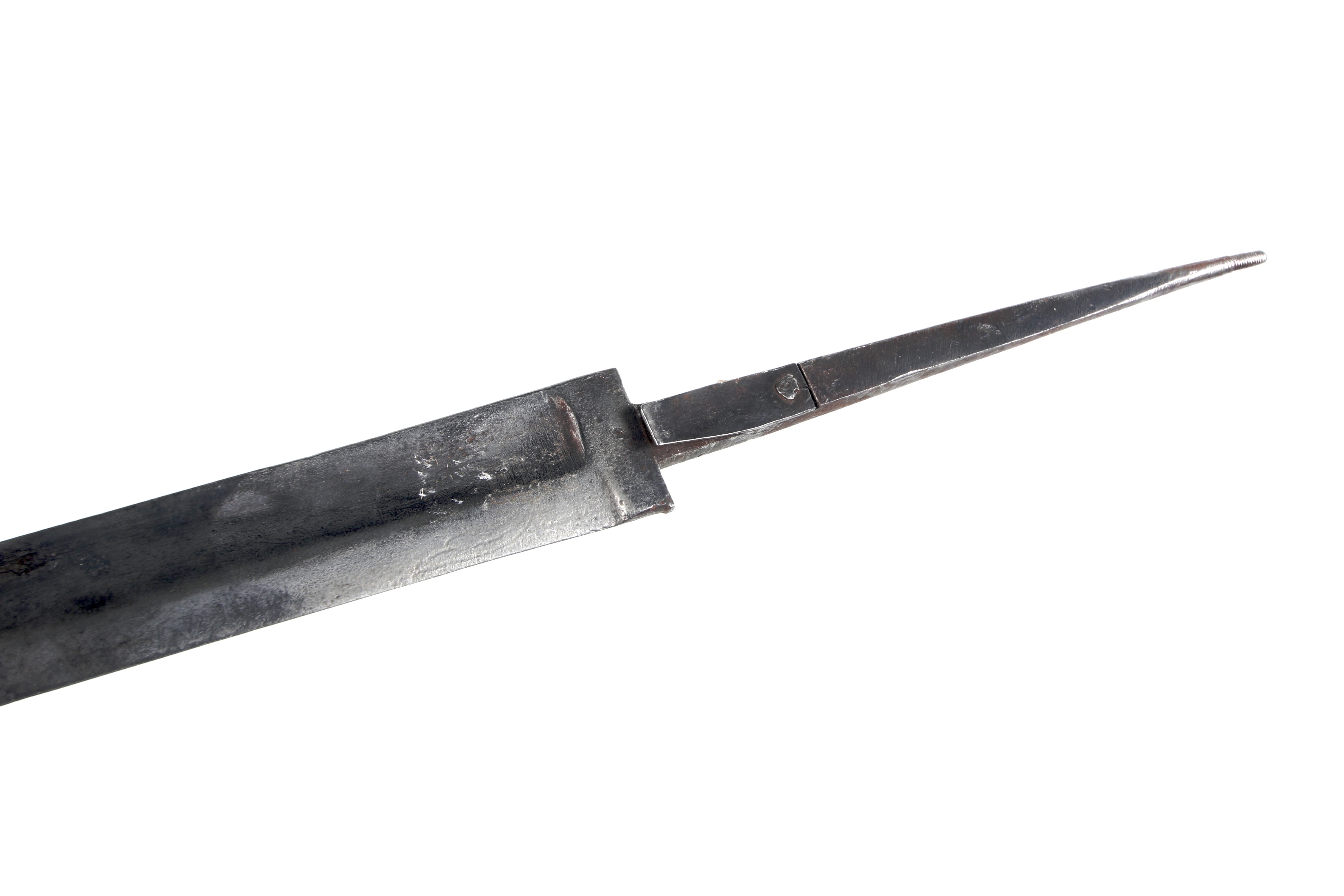 A straight steel sword blade. Stamped IF to shank. - Image 2 of 3