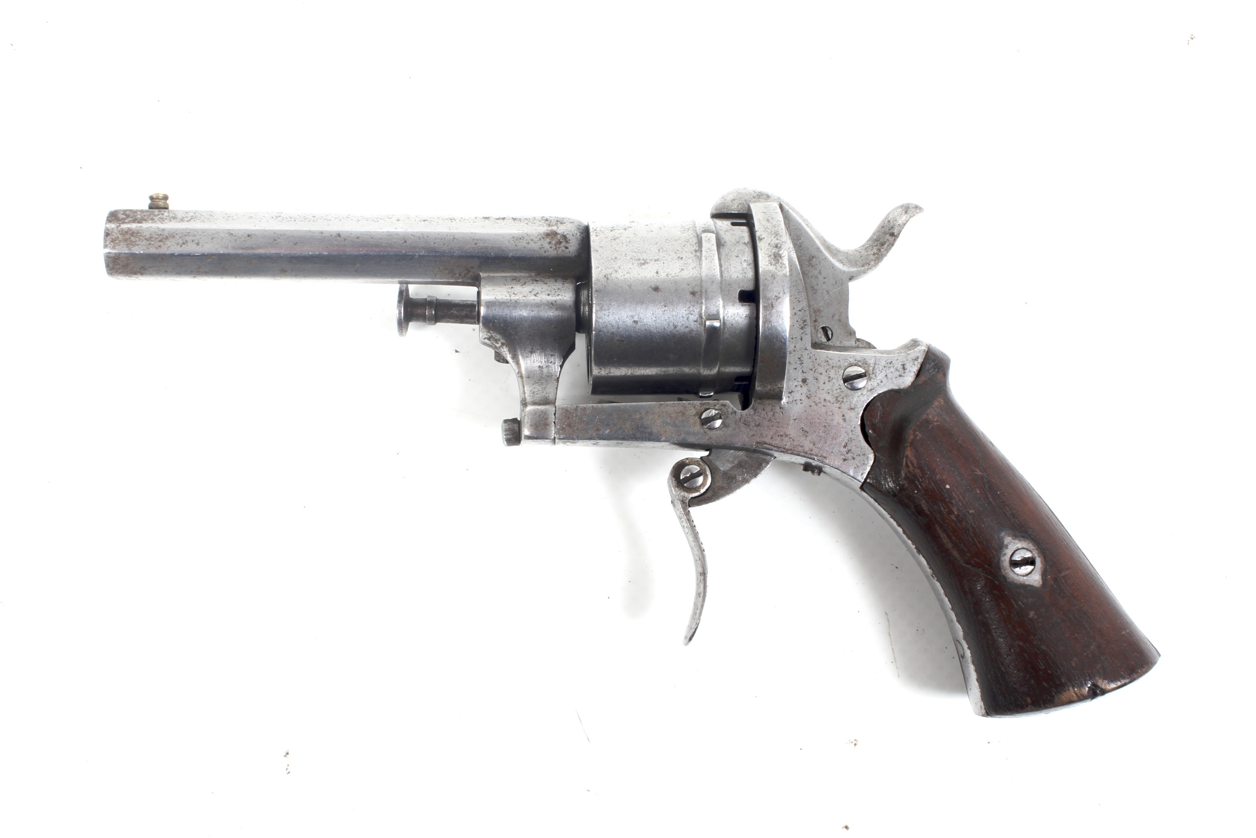 A circa 1890 pin fire revolver. In working condition. No license required to purchase. - Image 2 of 2
