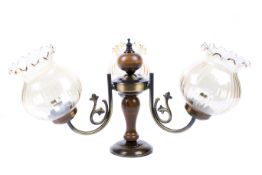 A vintage style ceiling light and two sets of glass shades.