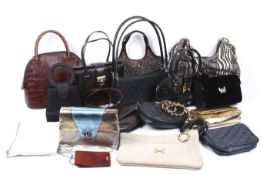 A collection of ladies 20th century and later handbags.