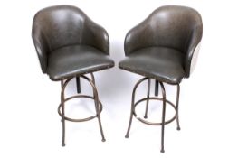 A pair of Loaf Milk Kitchen bar stools.