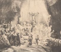 After Rembrandt Van Rijn (1606-1669), 'The Three Crosses' Rembrandt; 'De Drie Kruizein', 1904.