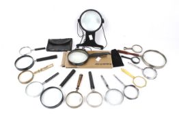 A collection of magnifying glasses.