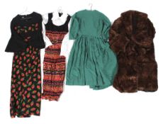 Four items of vintage clothing.