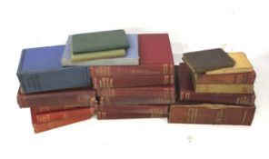 A collection of assorted vintage books.