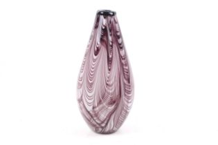 A 20th century tapered glass vase.