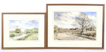 Roger Blackwood, two signed watercolours.