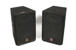 A pair of Wharledale Pro EVP-X15 passive PA speakers.