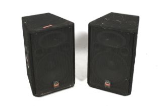 A pair of Wharledale Pro EVP-X15 passive PA speakers.