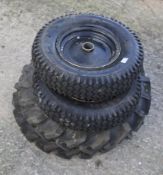 A pair of vintage trolley wheels with Kenda tyres plus another pair. Tube Type 4.80 / 4.