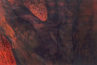 Costas Andrew Mikellides (1938-2019) msia. fcsd, watercolour, Australian 'Tree Trunks' Australia.