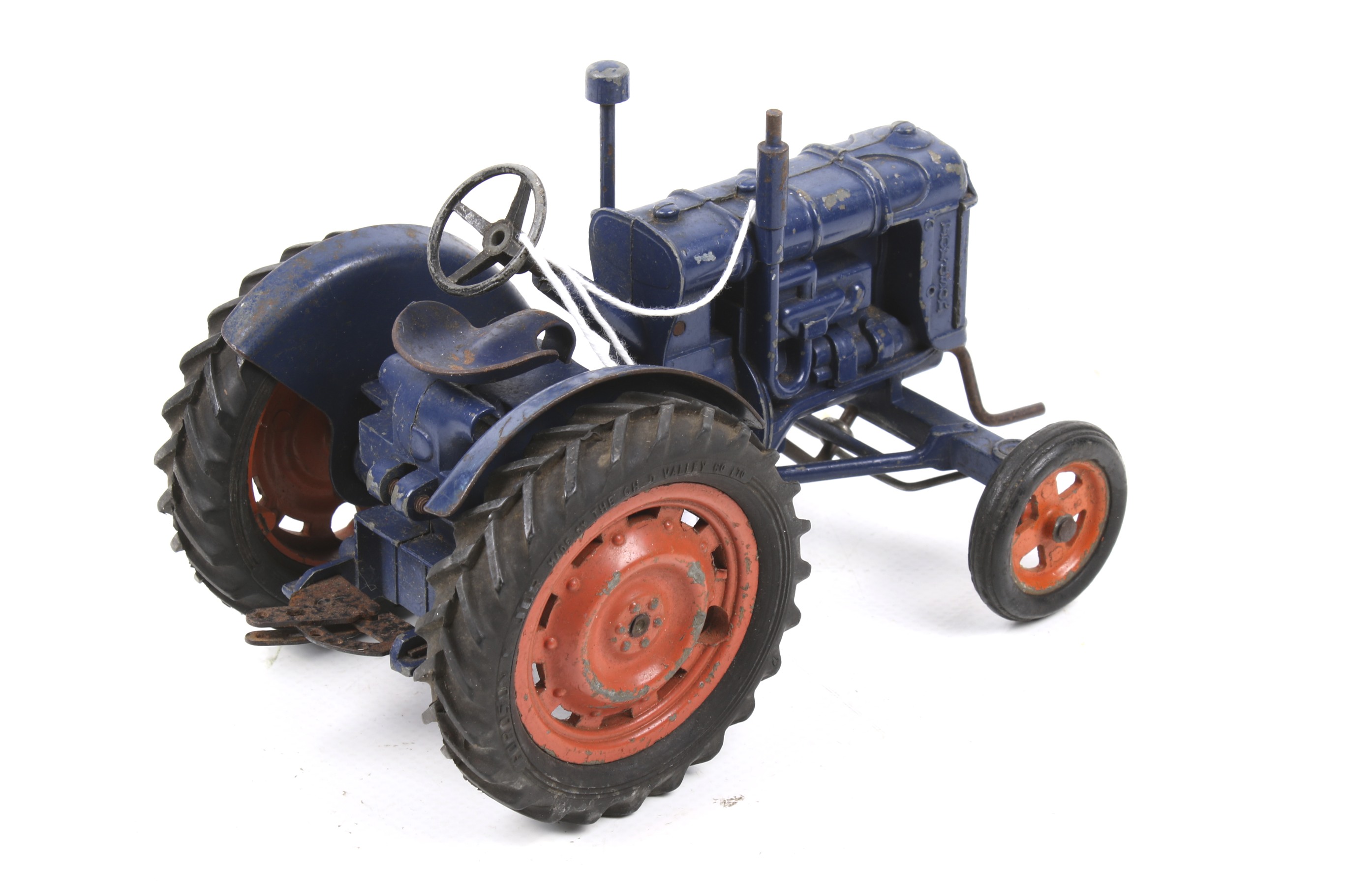 A Chad Valley diecast Fordson Major tractor. Complete with crank, unboxed, H8. - Image 2 of 2