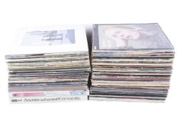 A collection of LP vinyl records.