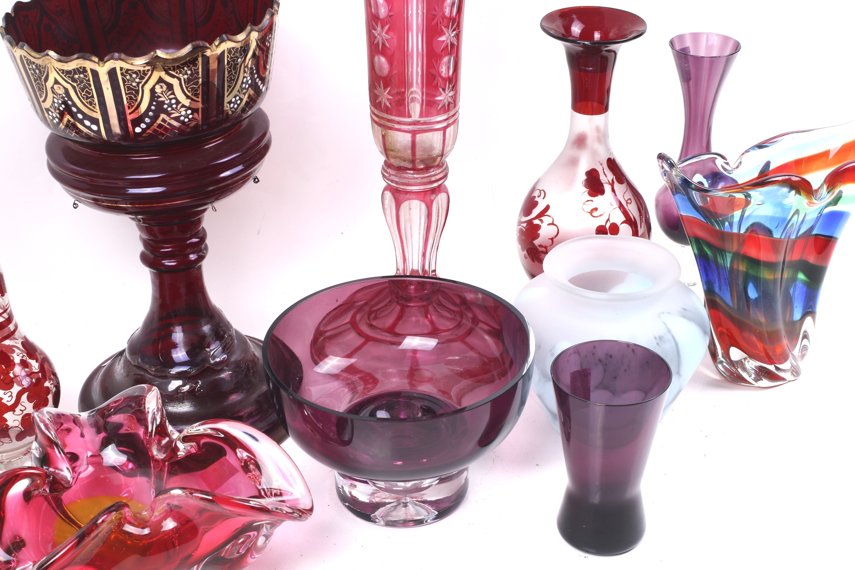 A collection of Cezeh & Polish mostly amethyst glass. - Image 2 of 2