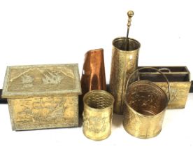 An assortment of metalware.