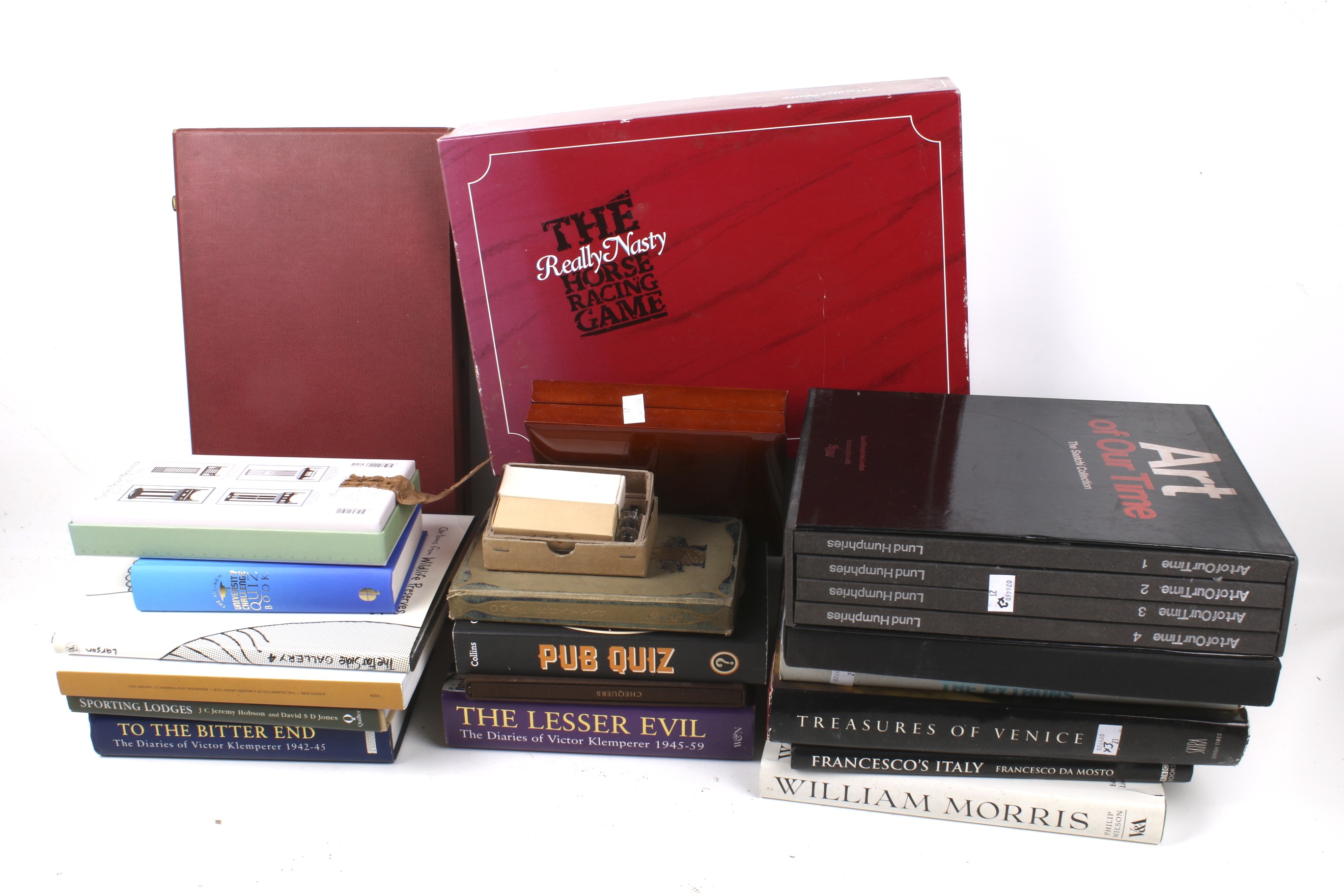 A collection of assorted 'coffee table' books.