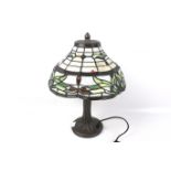 A Tiffany style table lamp.