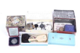 A group of collectables to include a silver open face pocket watch, circa 1912.
