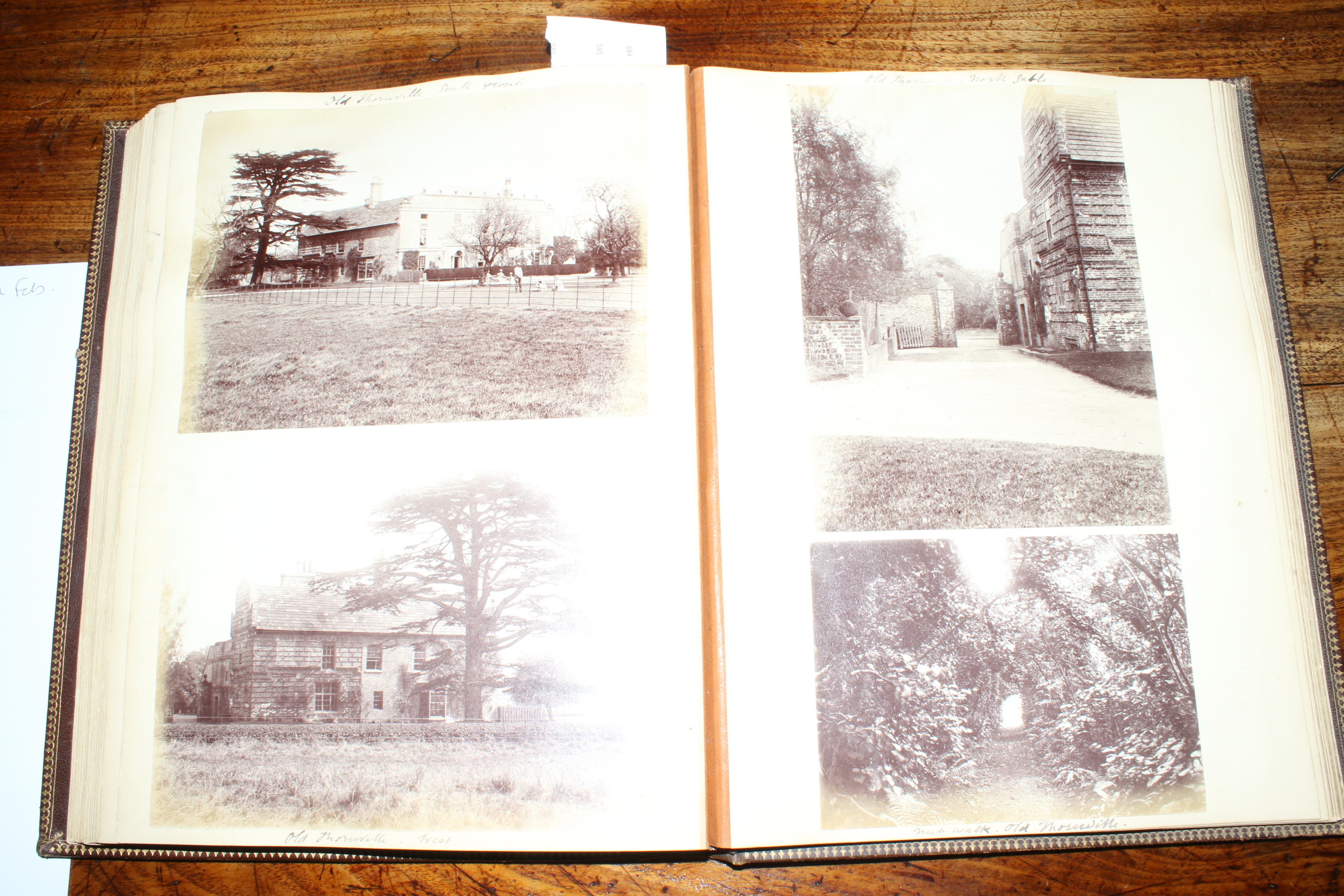 A 19th century large leather bound photograph album and contents. Circa. - Image 12 of 13