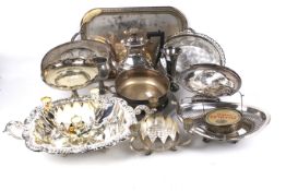 A large collection of assorted silver plate.