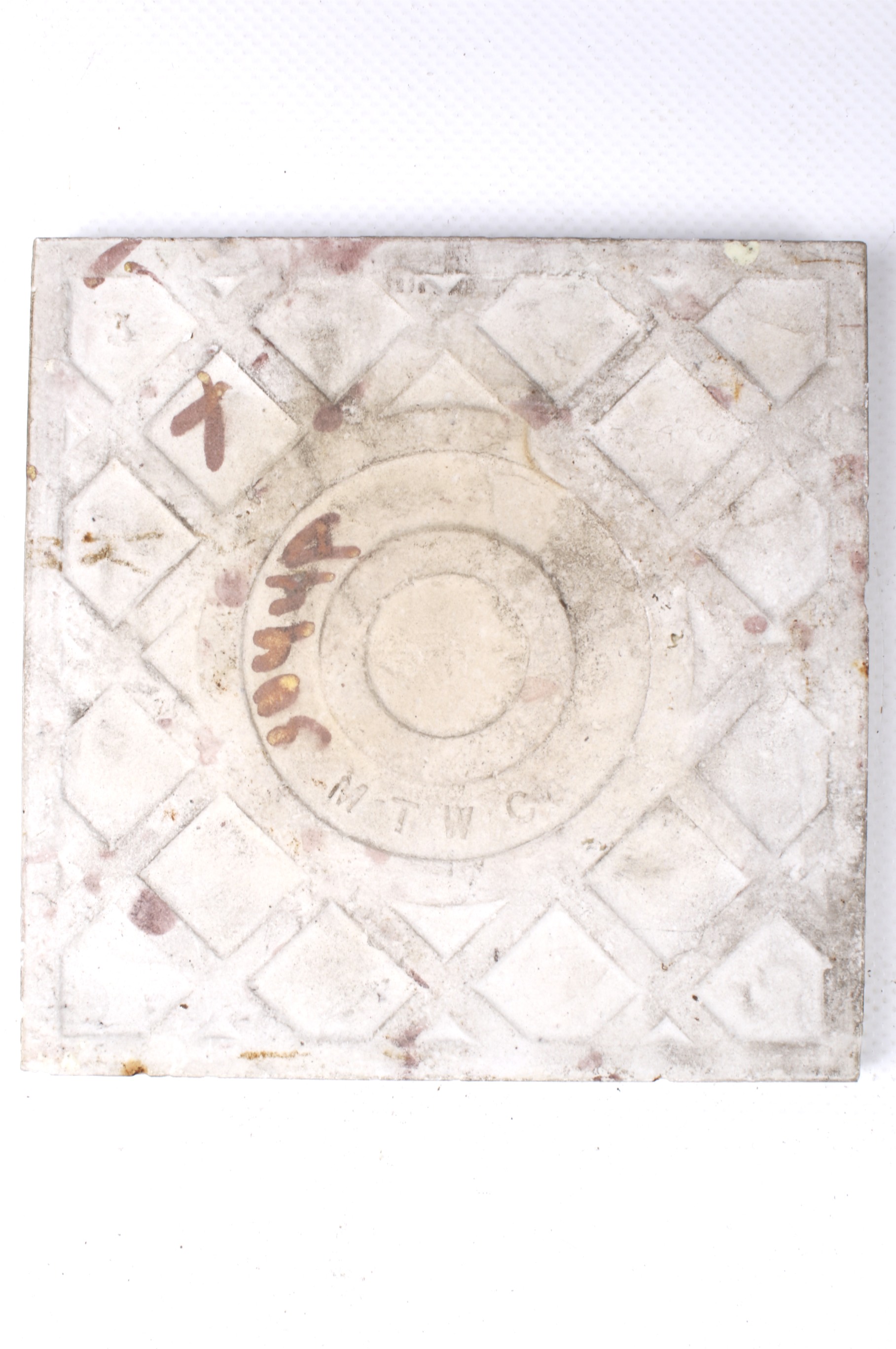 Set of eight Art Nouveau ceramic wall fire side tiles. - Image 2 of 2