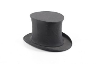 A late Victorian collapsible black silk top hat. Marked inside 'D Parsley No.