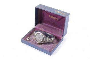 Tissot, Automatic Seastar, a gentleman's stainless steel tonneau-shaped bracelet watch.