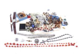 A collection of costume jewellery.