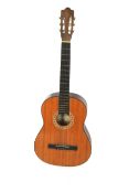 A Hohner spanish classical acoustic guitar.