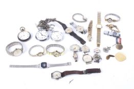 A collection of miscellaneous wrist, bracelet and pocket watches.