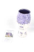 An Anita Harris signed limited edition studio pottery vase. '70 Glorious Years' no.