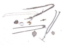 A small collection of Victorian and later jewellery and related items.