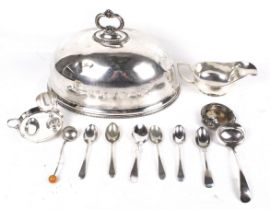 An assortment of silver plate and collectables.