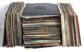 A collection of vintage LP vinyl records. Including The Beach Boys, T-Rex, Hot Chocolate, etc.
