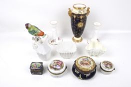 A collection of continental and British porcelain.