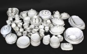 An extensive assortment of Villeroy & Boch Manoir cream porcelain dinner and tea services.