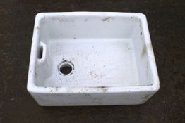 A vintage Belfast ceramic kitchen sink.