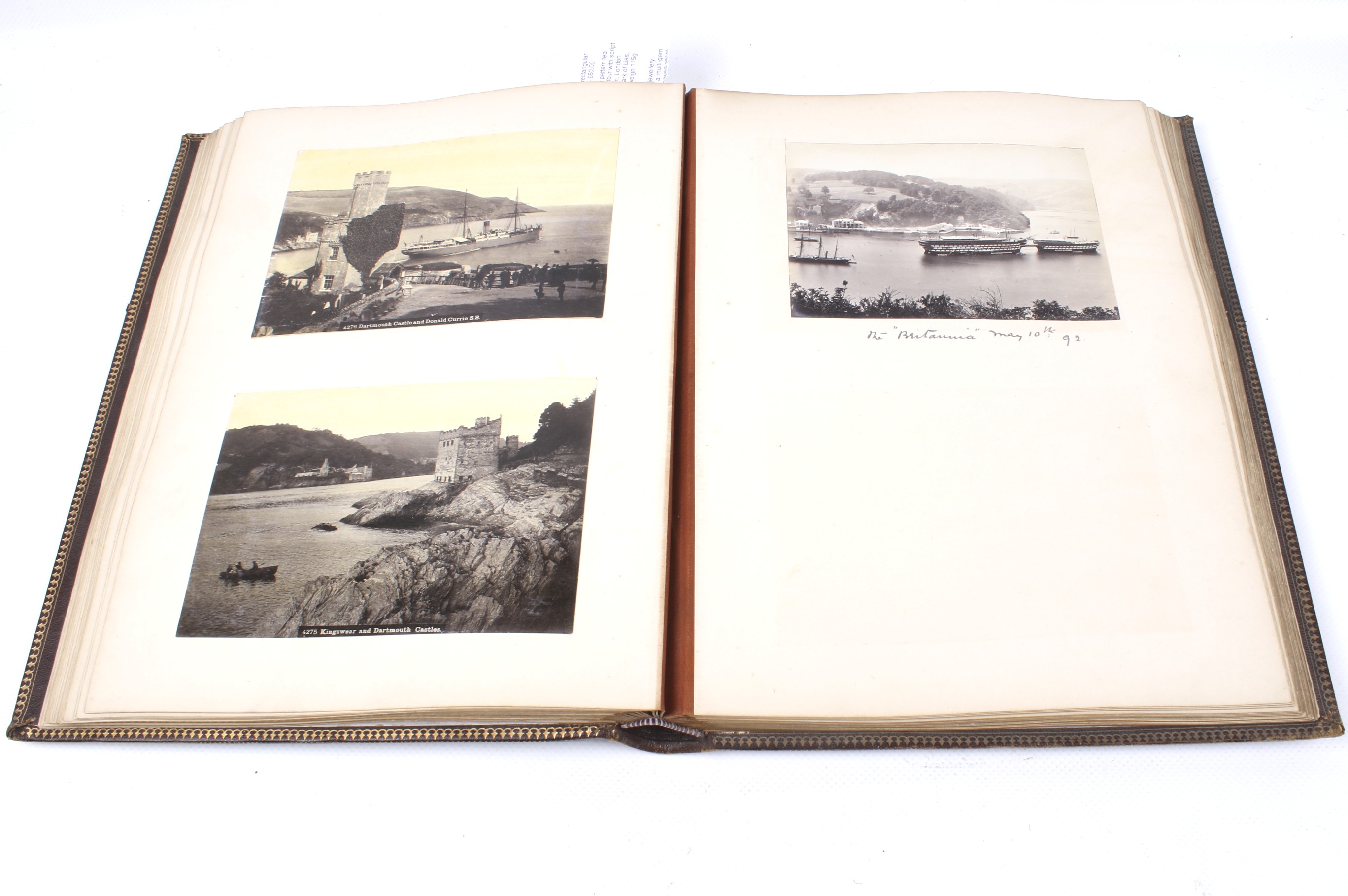 A 19th century large leather bound photograph album and contents. Circa. - Image 2 of 13