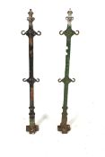 A pair of Victorian cast iron posts.