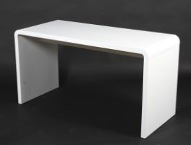 A contemporary Dwell Hudson desk in white gloss.