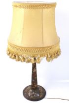 A vintage table lamp.