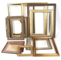 A collection of assorted picture frames.