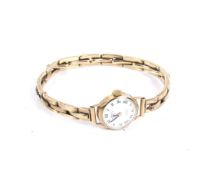 Rotary, a lady's 9ct gold cased round bracelet watch, circa 1967.