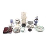 An assortment of Chinese and Japanese ceramics and collectables.