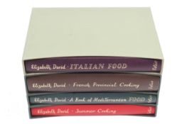 Elizabeth David - a collection of four assorted Folio cook books.