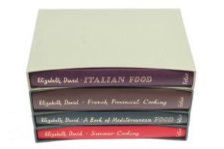 Elizabeth David - a collection of four assorted Folio cook books.